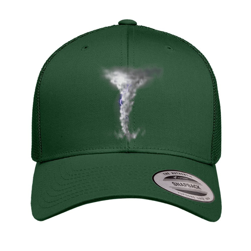 Tornado Hurricane Lightning Bolt Storm Cloud Strikes Sky Retro Trucker Cap by DevynGiorgio | Artistshot