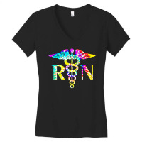 Nurse T  Shirt Lovely R N Registered Nurse Tie Dye T  Shirt Women's V-neck T-shirt | Artistshot