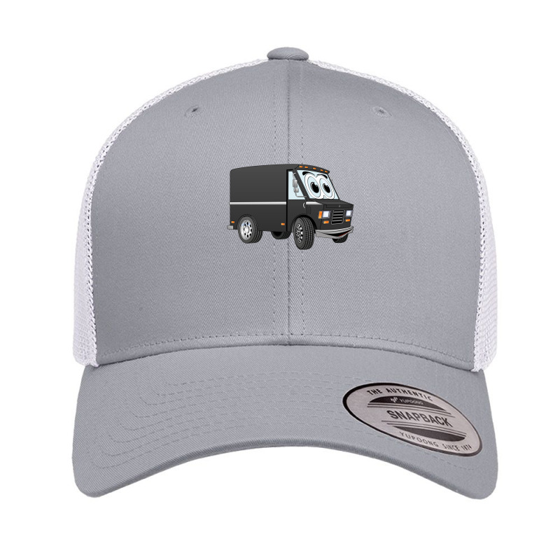 Black Mini Van Cartoon Retro Trucker Cap by WillieHall | Artistshot