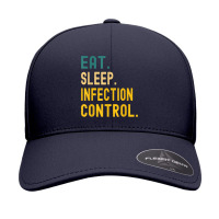 Vintage Retro Sunset Eat Sleep Infection Control T Shirt Seamless Cap | Artistshot