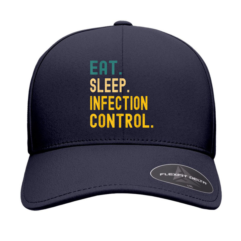 Vintage Retro Sunset Eat Sleep Infection Control T Shirt Seamless Cap | Artistshot