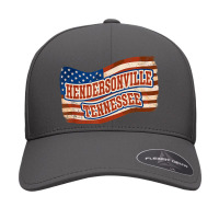 Hendersonville city Tennessee Vintage American Flag Seamless Cap | Artistshot