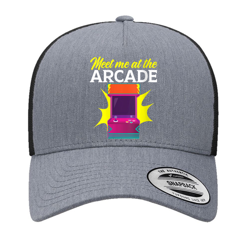 Womens Meet Me At The Arcade Gaming Video Game Player Gamer V Neck T S Yupoong Trucker Cap by cm-arts | Artistshot