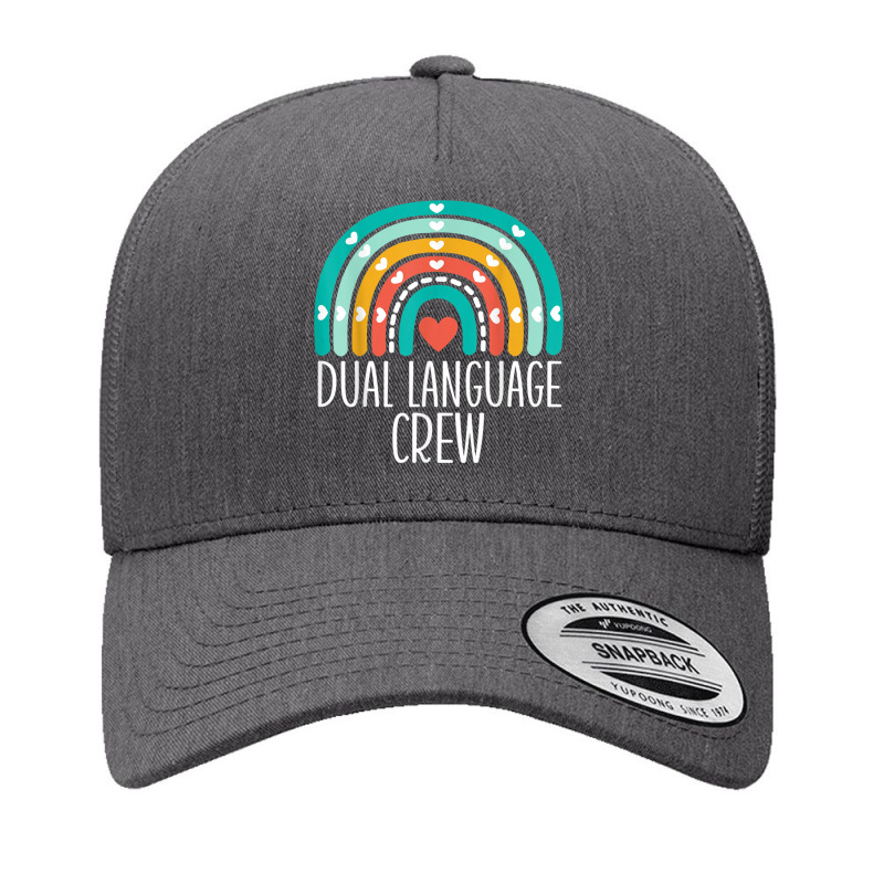 Dual Language Crew Rainbow Bilingual Teacher Dual Language Yupoong Trucker Cap by PokHoude | Artistshot