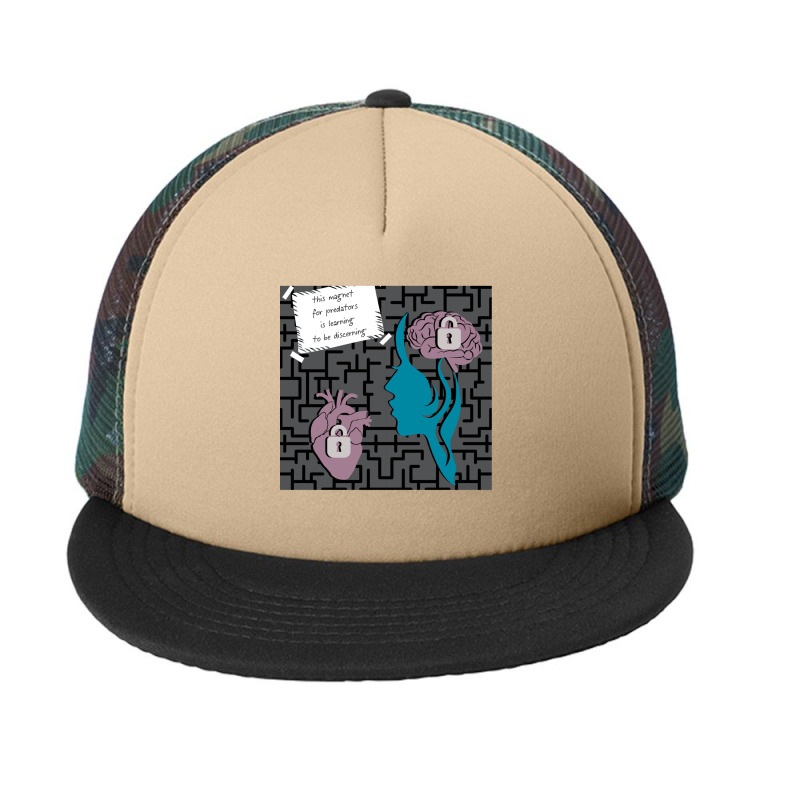 Discerning Foam Snapback hat by SAUNDRAHARDAWAY | Artistshot