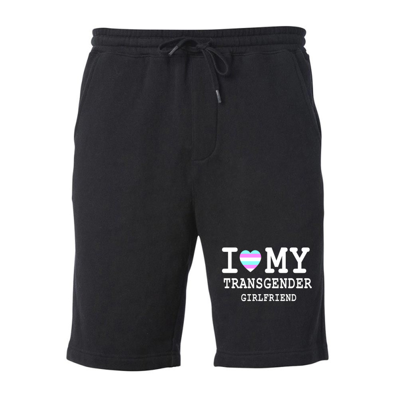 I Love My Transgender Girlfriend Lgbt Pride Gift T Shirt Classic T Shi Fleece Short | Artistshot