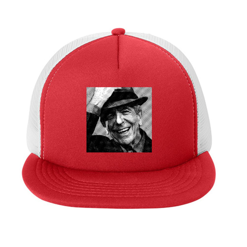 Leonard Cohen  Var3  High Quality  Original Digital Drawing By Aryan S Foam Snapback hat by cm-arts | Artistshot