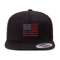 American Flag Railroad Train 5 Panel Snapback Cap | Artistshot