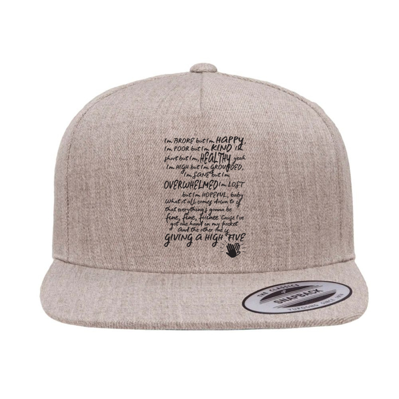 Hand In My Pocket Alanis Morissette 5 panel snapback cap by SAUNDRAHARDAWAY | Artistshot