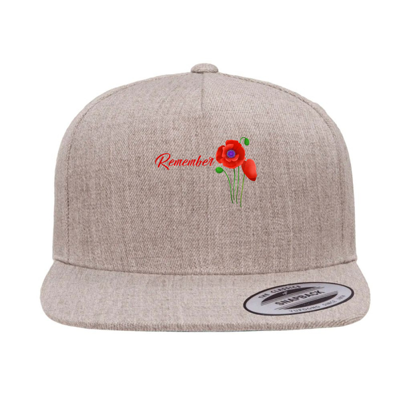 Veterans Day Gift, Flanders Field, The Red Poppy, Remember T Shirt 5 panel snapback cap by cm-arts | Artistshot