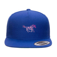 Fast Watercolor Horse For Girls Women Men 5 Panel Snapback Cap | Artistshot