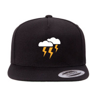 Thunderstorm Lightning 5 Panel Snapback Cap | Artistshot