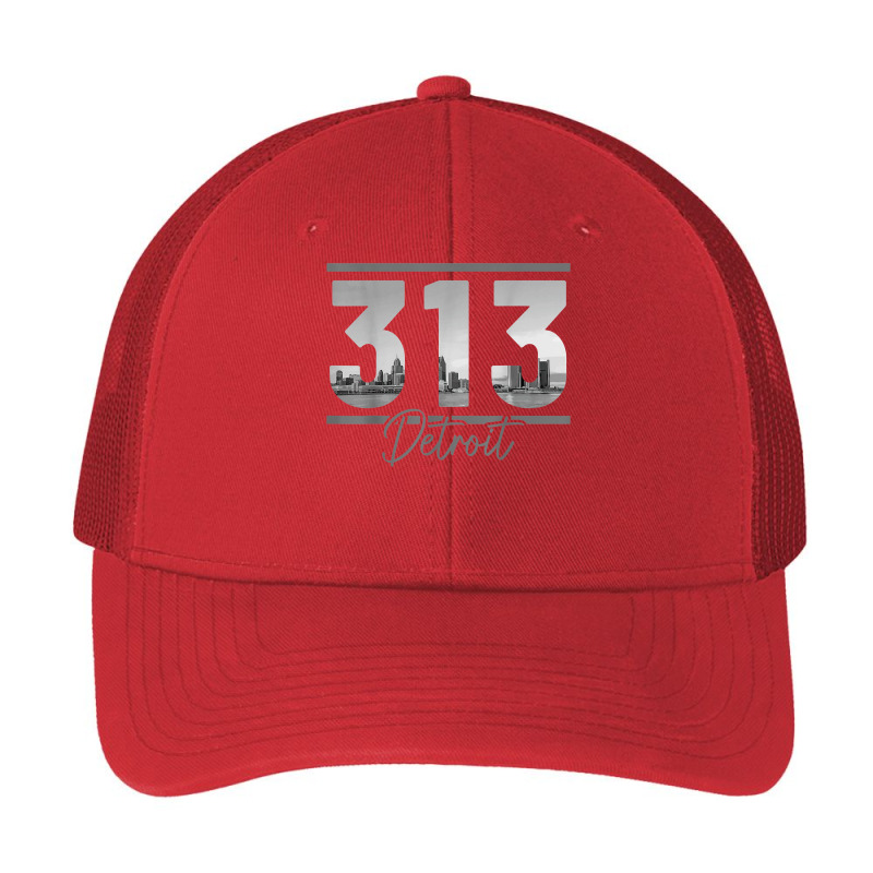 Detroit 313 Area Code Skyline Michigan Vintage T Shirt Pa Trucker Cap by nejnda | Artistshot