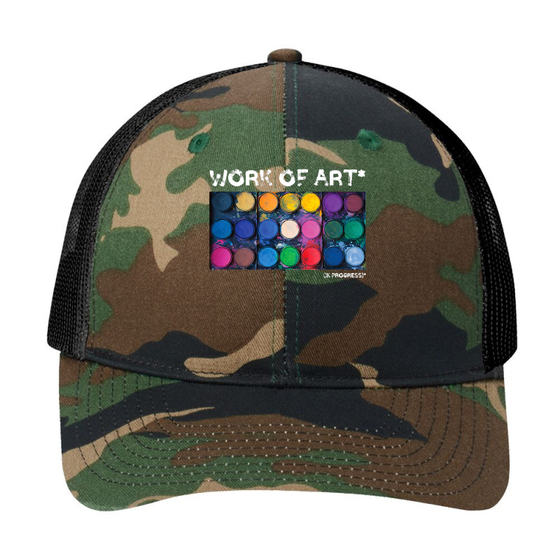 Work Of Art In Progress Perfect Artist Gift Pa Trucker Cap by cm-arts | Artistshot