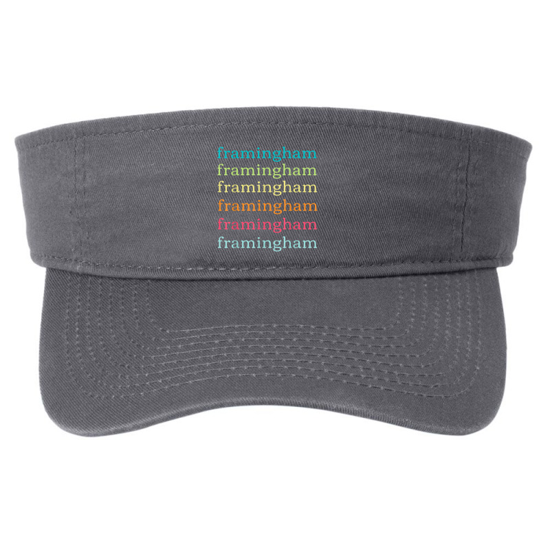 Framingham Massachusetts (ma) Cute And Colorful Text Fashion Visor by Sombre | Artistshot