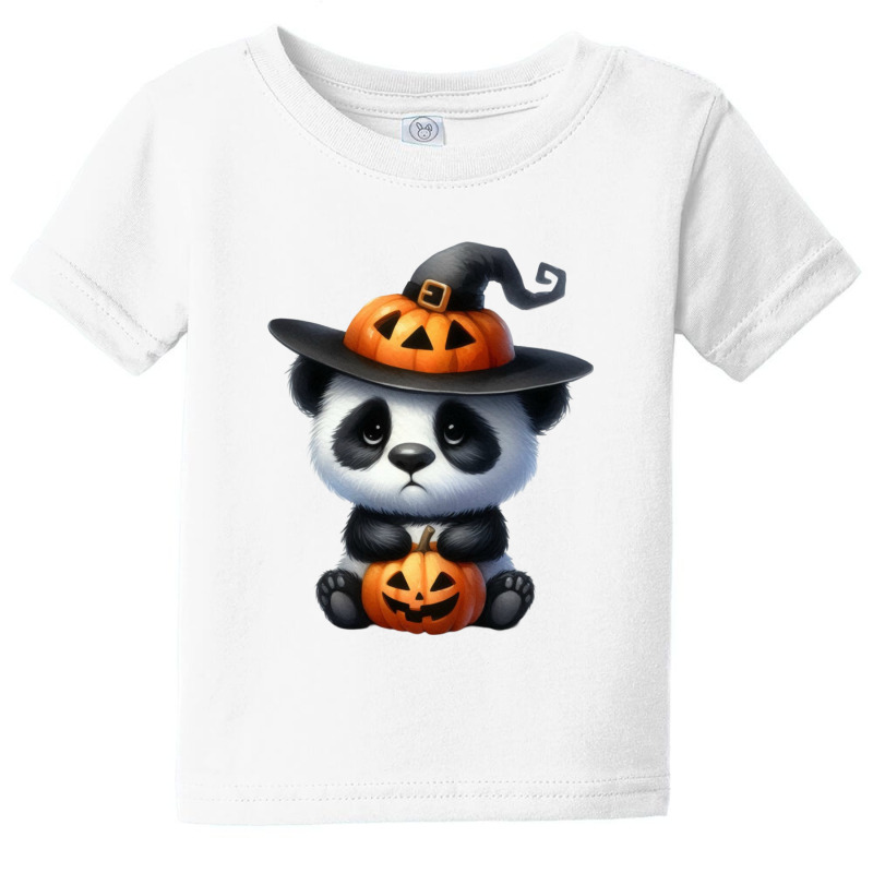 Panda Pumkin Cute - Halloween Day Baby Tee by denbey | Artistshot