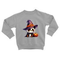 Panda Halloween Day Cute Pumpkin Toddler Sweatshirt | Artistshot