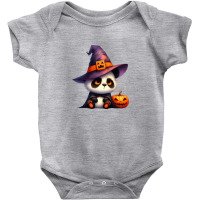 Panda Halloween Day Cute Pumpkin Baby Bodysuit | Artistshot