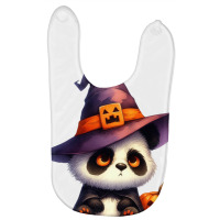 Panda Halloween Day Cute Pumpkin Baby Bibs | Artistshot