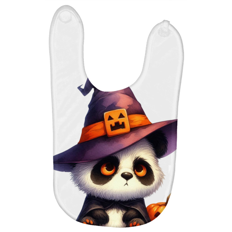 Panda Halloween Day Cute Pumpkin Baby Bibs by denbey | Artistshot