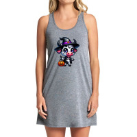 Smile Cows Pumpkin Skull - Halloween Day Tank Dress | Artistshot