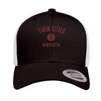 Twin Cities Minnesota Varsity Vintage Distressed Style Retro Trucker Cap | Artistshot