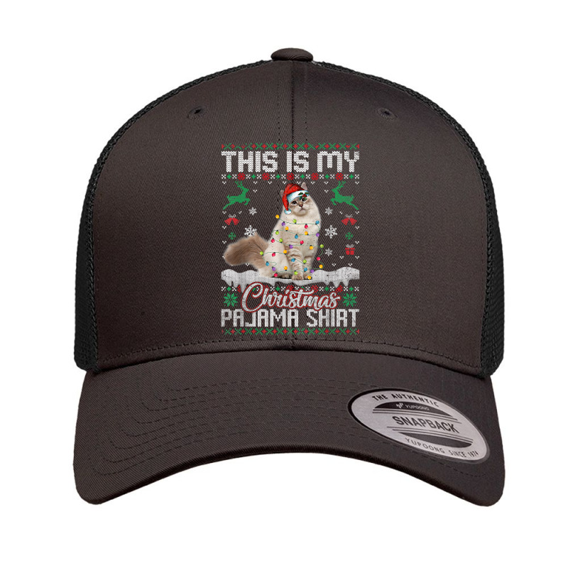 This Is My Christmas Pajama Funny Siberian Cat Xmas T Shirt Retro Trucker Cap by cm-arts | Artistshot