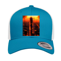 Ancient City Artwork Red Sky Tank Top Retro Trucker Cap | Artistshot