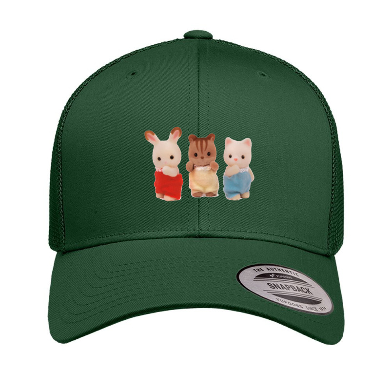 Sylvanian Families Bunny Squirrel And Cat Retro Trucker Cap by cm-arts | Artistshot