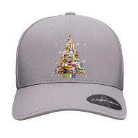 Christmas Library Tree Lights For Librarian And Book Lover Long Sleeve Seamless Cap | Artistshot