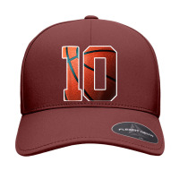 10th Birthday Party Basketball Print Number 10 Seamless Cap | Artistshot