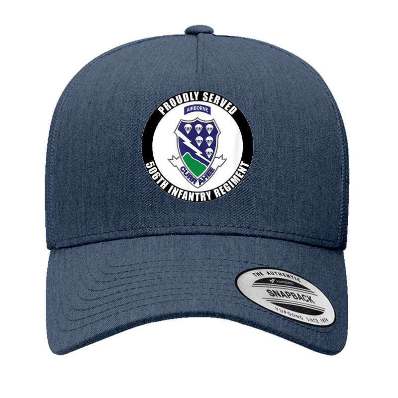 Proudly Served 506th Infantry Regiment Airborne Army Veteran Yupoong Trucker Cap by cm-arts | Artistshot