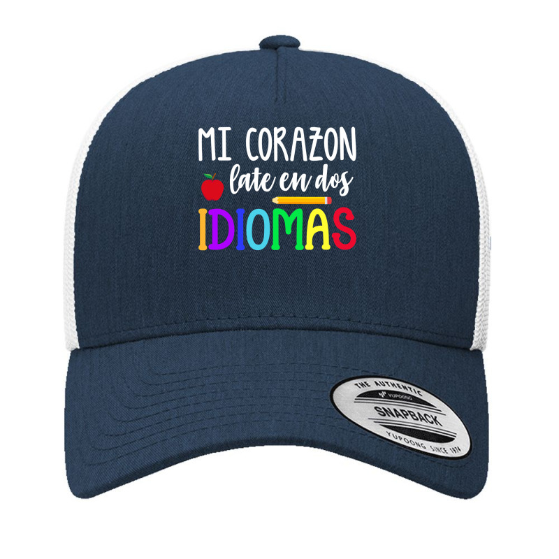 Mi Corazon Late En Dos Idiomas Bilingual Yupoong Trucker Cap by cm-arts | Artistshot