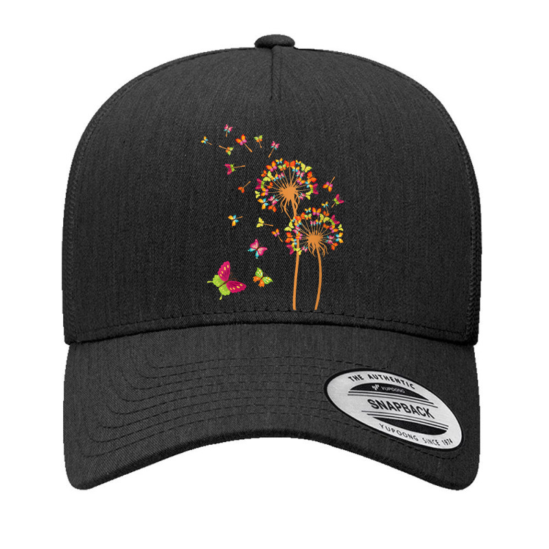 Butterfly Flower Dandelion Butterfly Flower Dandelion Yupoong Trucker Cap by troglemother | Artistshot