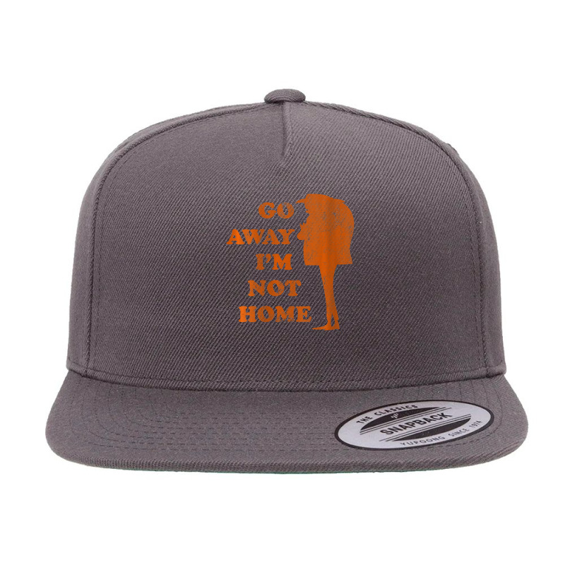 Gru Go Away Im Not Home Distressed Orange 5 panel snapback cap by BuiDoc | Artistshot