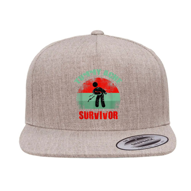 Vintage Funny Stomach Tummy Ache Survivor Sensitive Tummy T Shirt 5 panel snapback cap by cm-arts | Artistshot