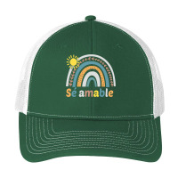 Sé Amable Spanish Bilingual Teacher Be Kind Boho Rainbow Pullover Hoo Pa Trucker Cap | Artistshot