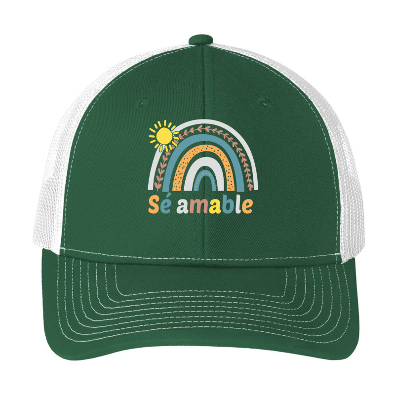 Sé Amable Spanish Bilingual Teacher Be Kind Boho Rainbow Pullover Hoo Pa Trucker Cap by cm-arts | Artistshot