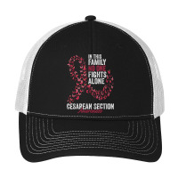 Cesarean Section Awareness Month Butterflies Burgundy Ribbon Pa Trucker Cap | Artistshot