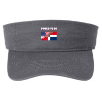 Proud To Be Dominican And American Flag July 4th Fashion Visor | Artistshot