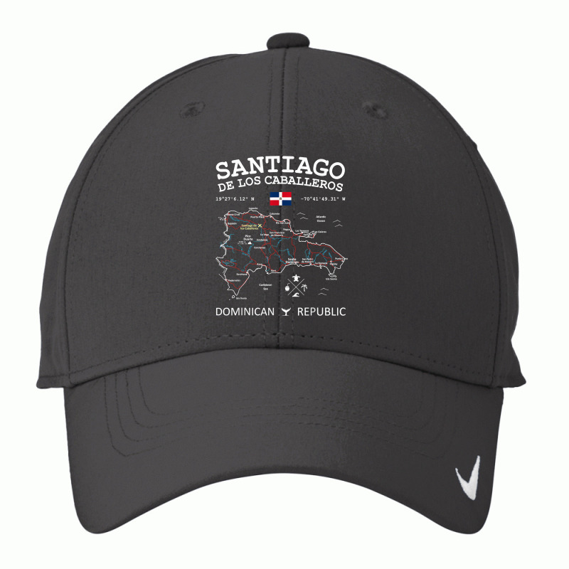 Santiago De Los Caballeros Dominican Republic Map Flag Nike Dri-FIT Cap by SelwynOman | Artistshot