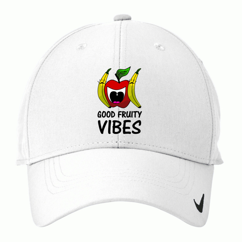 Fruitarian Vibes - Funny Cute Lol Cartoon Apple And Banana Fruits Nike Dri-FIT Cap by Kemriban527 | Artistshot