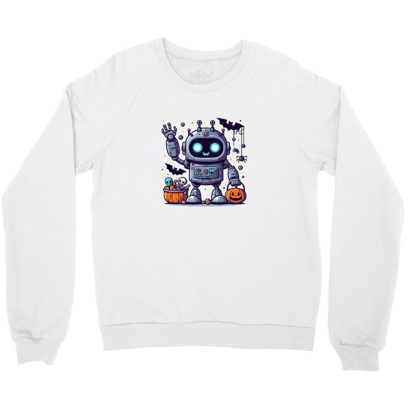 Cute Robot Halloween Crewneck Sweatshirt | Artistshot