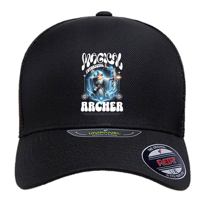 Magical Futuristic Archer Unipanel Trucker Mesh Cap by New Nice Shirt | Artistshot