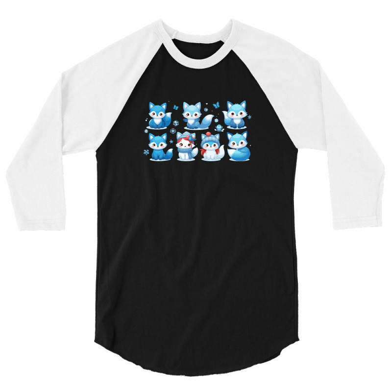 Fox Cute 3/4 Sleeve Shirt | Artistshot