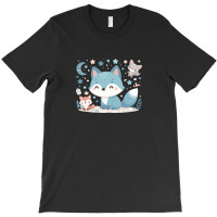 Blue Fox Cute T-shirt | Artistshot