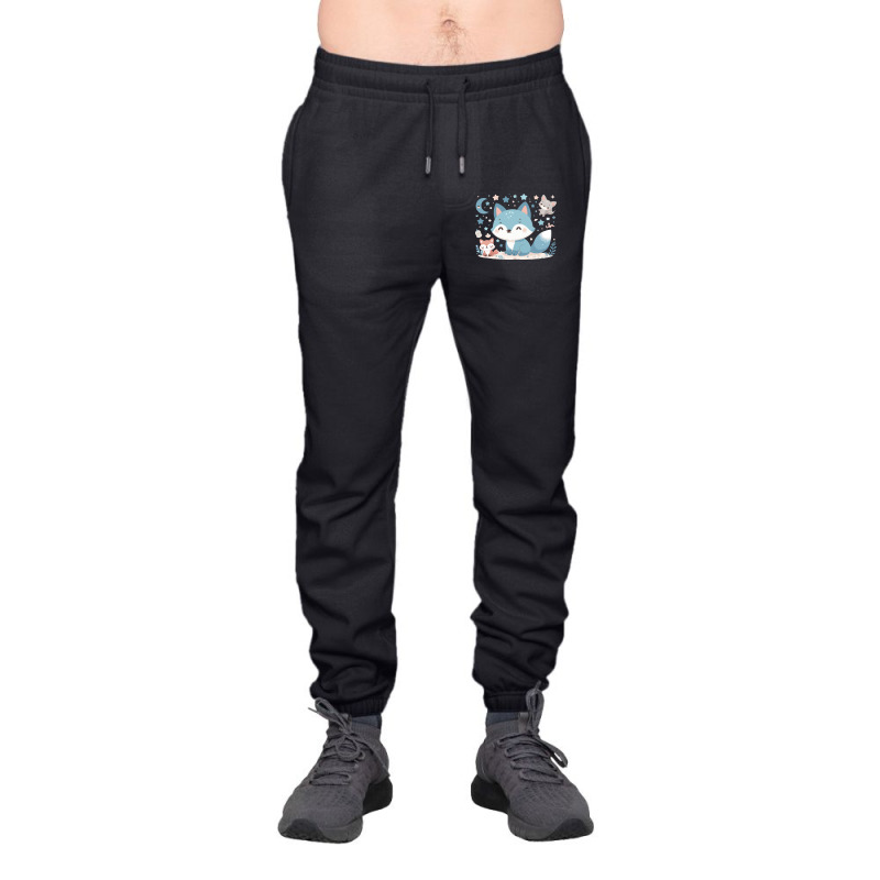 Blue Fox Cute Urban Sweatpant | Artistshot