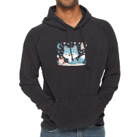 Blue Fox Cute Vintage Hoodie | Artistshot