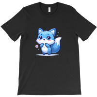 Cute Blue Fox T-shirt | Artistshot