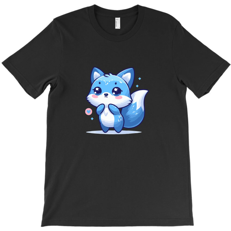 Cute Blue Fox T-shirt | Artistshot